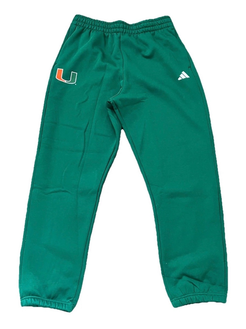 Adidas Miami Hurricanes Team Issued Basketball Pants Men Size Large Green Jogger